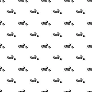 Motorcycle chopper repeating pattern seamless background Illustrazione stock