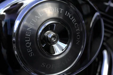 Motorcycle chrome Foto stock