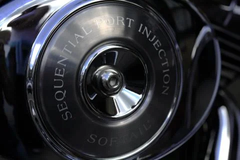 Motorcycle chrome Stock Photos