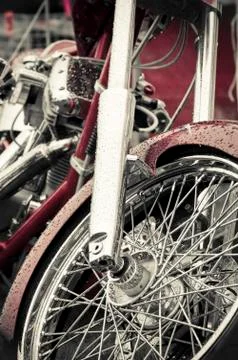 Motorcycle chrome Stock Photos