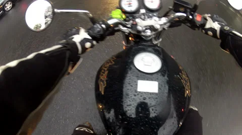 Motorcycle on the city roads Stock-Footage 32880700