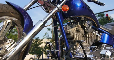 Motorcycle Close-Up Stock Footage 41862449