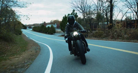 Motorcycle Close On Road Slow Motion 4K 動画素材 170294316