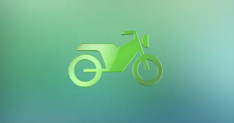 Motorcycle Color 3d Icon Stock Footage 68083499