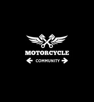 Motorcycle community logo Stock Illustration