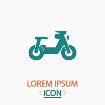 Motorcycle computer symbol Stock Illustration