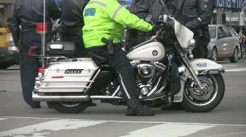 Motorcycle cop. Stock Footage
