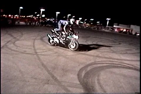 Motorcycle crash Stockbeeldmateriaal 7751662