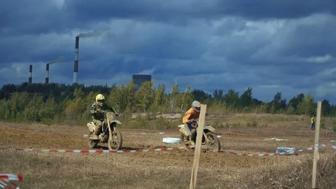 Motorcycle crash Stock Footage 83494045