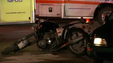 Motorcycle Crash PPFR#3 Stock Footage 937686
