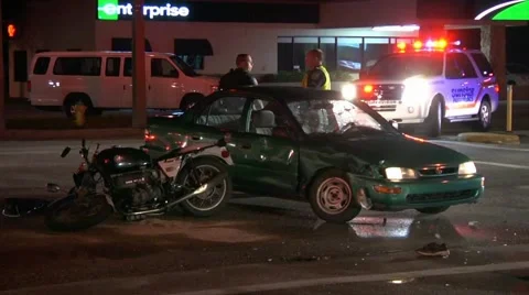Motorcycle Crash PPFR#4 Video stock 936418
