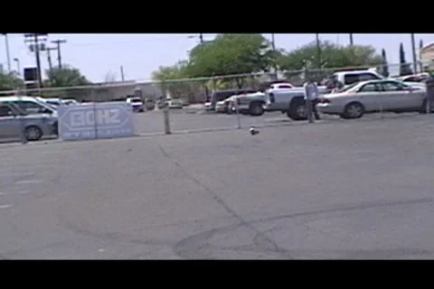 Motorcycle crashes into parked motorcycle Stockbeeldmateriaal 7751669