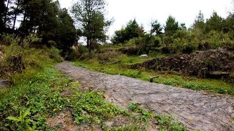 Motorcycle crossing river in slow motion Stock Footage 114986272