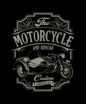 The motorcycle custom Stock Illustration
