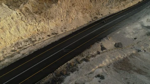 Motorcycle on Desert Roads Stock-Footage 91628393