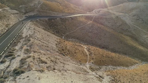 Motorcycle on Desert Roads Stock-Footage 91630059