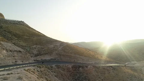 Motorcycle on Desert Roads Stock-Footage 91632099