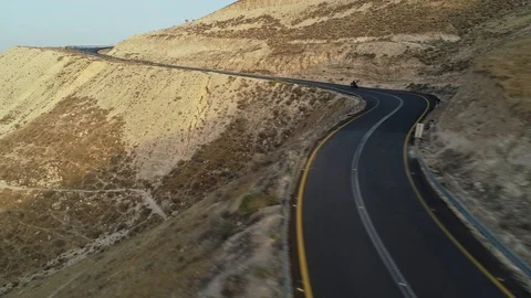 Motorcycle on Desert Roads Stock-Footage 91663026