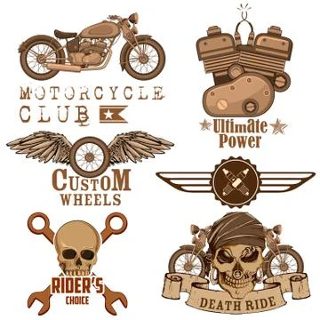 Motorcycle Design Element Stock Illustration