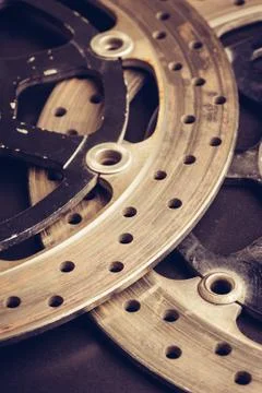 Motorcycle disc break Stock Photos