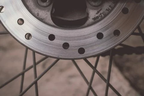Motorcycle disk brake Stock Photos