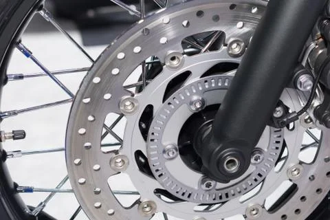 Motorcycle disk brake system Foto stock
