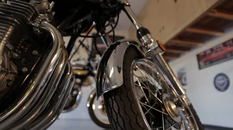 Motorcycle Dolly move Stock Footage 34333976