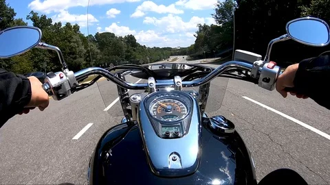 Motorcycle Drive 5 Stock Footage 129400662