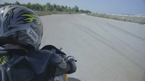 Motorcycle drive helmet Stock Footage 38029154