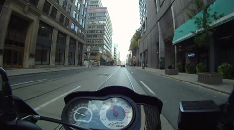 Motorcycle Driving in Toronto 動画素材 38722346
