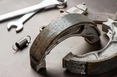 Motorcycle drum break Stock Photos