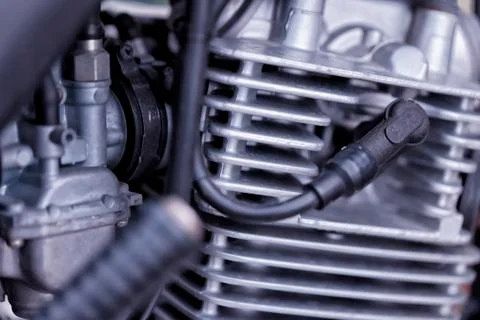 Motorcycle engine of 125 cubic centimeters Foto stock