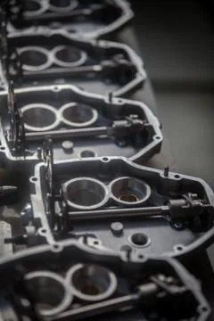 Motorcycle engine cover Stock Photos