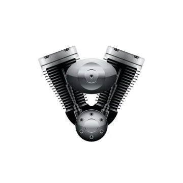 Motorcycle engine design Stock Illustration