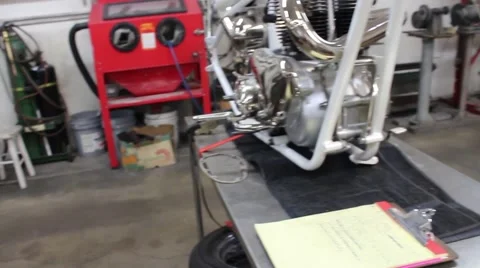 Motorcycle Engine Stock Footage 50307085