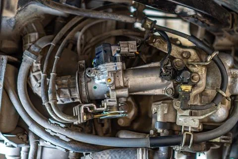 Motorcycle Engine Fuel Injection System Stock Photos