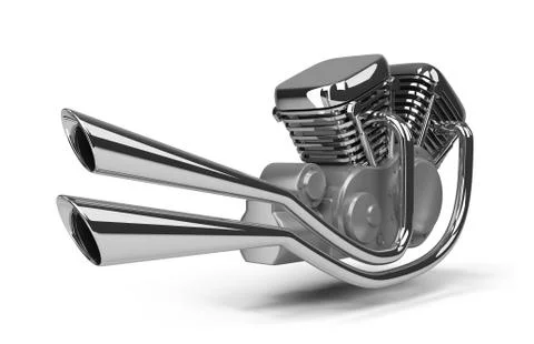 Motorcycle engine Stock Illustration