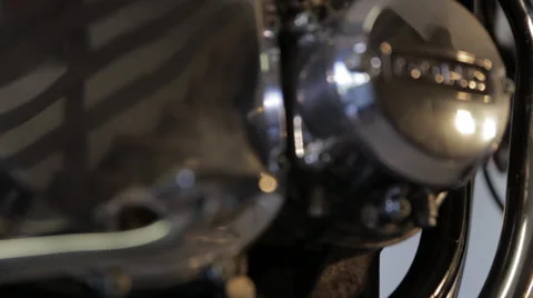 Motorcycle engine pan Stock Footage 34333662