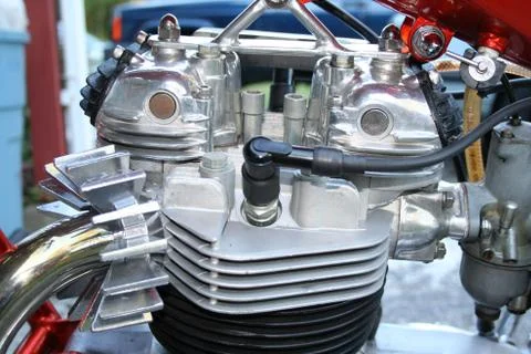 Motorcycle engine Stock Photos