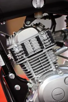 Motorcycle engine Fotos Stock