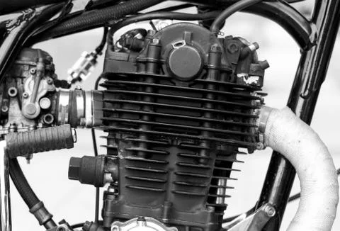 Motorcycle engine Stock Photos