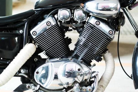 Motorcycle engine Foto stock