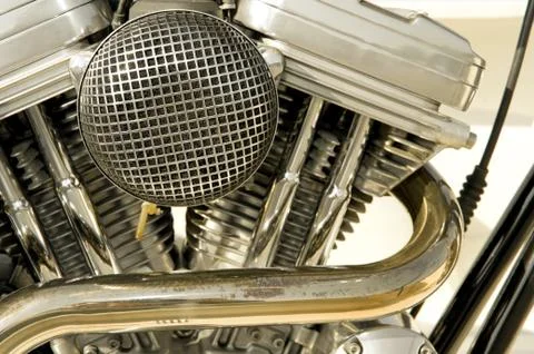 Motorcycle engine Stock Photos