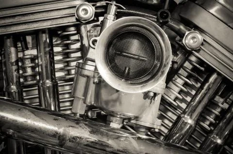 Motorcycle engine Stock Photos