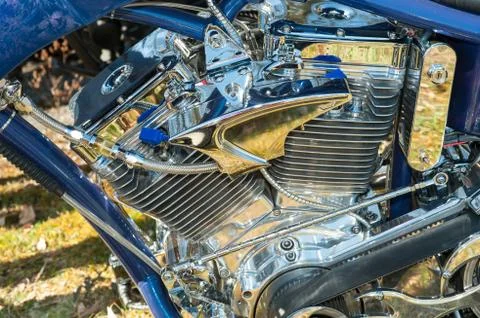 Motorcycle engine Stock Photos