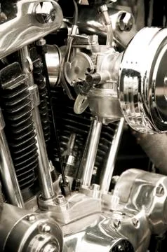Motorcycle engine Stock Photos