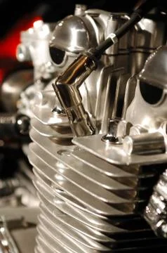 Motorcycle engine Stock Photos
