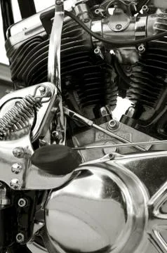 Motorcycle engine Stock Photos
