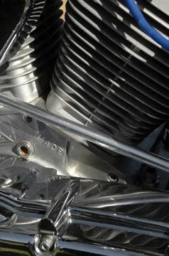 Motorcycle engine Stock Photos