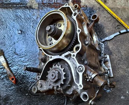 Motorcycle engine Stock Photos